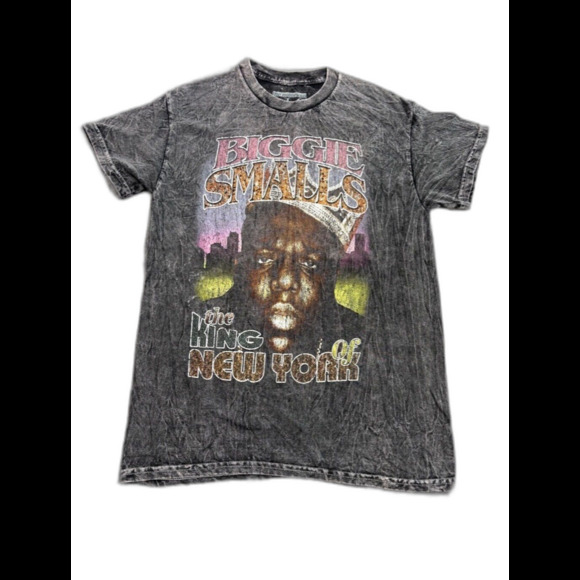 Biggie Smalls King of New York - Brooklyn Mint Men's TShirt, S Grey - Picture 1 of 6